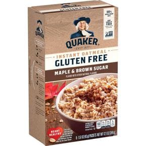 [해외직구] Quaker 퀘이커 인스턴트 오트밀 메이플 브라운 슈가 43g 8입 2팩