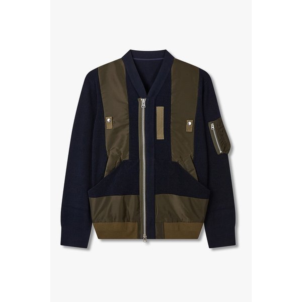 남성 나일론 트윌 니트 블루종 6425331102000