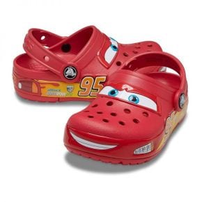 키즈 크록스 크록밴드 Cars 라이트닝 McQueen Clogs, 라이트 업 슈즈 운동화 - 레드 7995922