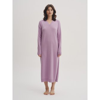 소에타에르 캐시미어100% 에일린 브이넥 니트 드레스_STOP251001