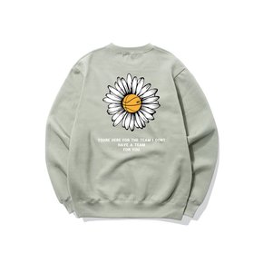 BIG DAISY LOGO 크루넥 - 올리브