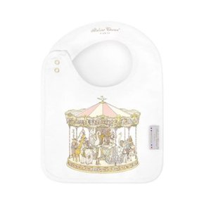 Satin bib - Carousel Pink