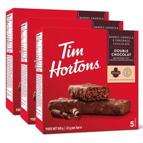 Tim Hortons 팀 홀튼 더블 초콜릿 그래놀라 바 피넛프리 5입 3팩