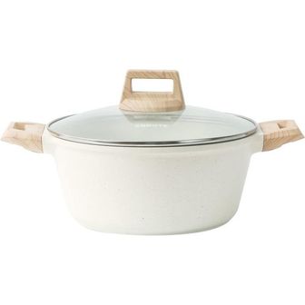  일본 까로떼 냄비 Carote TwoHanded Pot Tabletop 9.4 inches 24 cm Induction Compatible Marbl