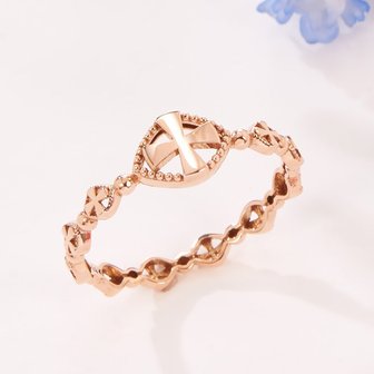  [비앤비골드] 14K 서클 로렛트 십자가 묵주 반지 SRS41664