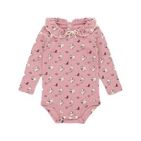 키즈 캣마우스 패턴 패티 온지 바디슈트 앤틱로즈 B3134W25 0A1