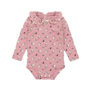 키즈 캣마우스 패턴 패티 온지 바디슈트 앤틱로즈 B3134W25 0A1