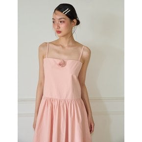 Corsage Mini Slip Dress_ Peach