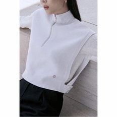 CASHMERE KNIT BIB_NLWAA23651IVX