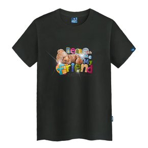 엠보베어프렌드 라운드 반팔티 남녀공용 빅사이즈 S~4XL 박스티 면티 커플티 단체티 티셔츠