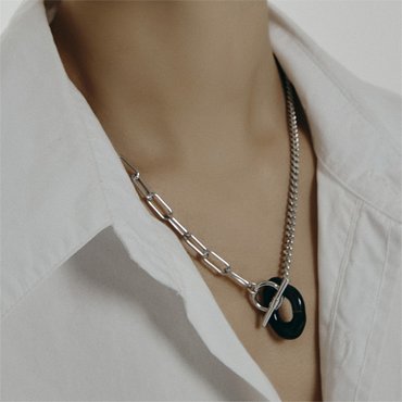 호재 [정상가:88,000원] HOZE PUDDLE NECKLACE 1(퍼들 넥클레스 1)_SILVER