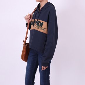 까르벵 로고 패치 여성 후드티 7005SW004 네이비 CARVEN LOGO PATCH HOODIE