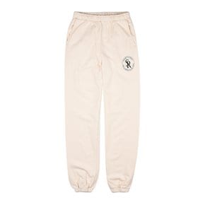 S&R SWEATPANT CREAM BLACK 여성 S&R 로고 스웨트팬츠