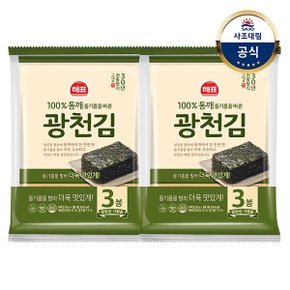 [사조대림] 해표광천김 (20g x3번들/전장) x2개