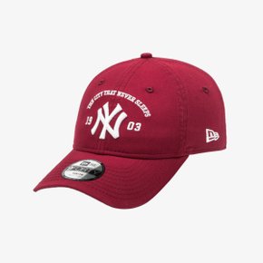 [키즈] MLB 뉴욕 양키스 시티 슬로건 언스트럭쳐 볼캡 피노 레드