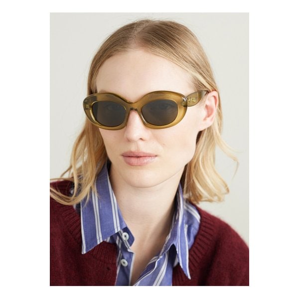 커비 오버사이즈 라운드 프레임 아세테이트 선글라스 그린 1647597359431793