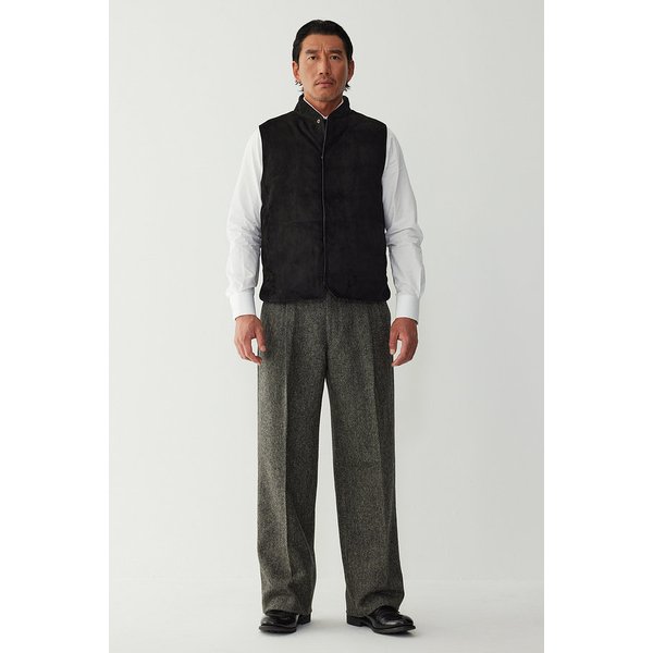 트위드 투 턱 루즈 핏 팬츠 4715304020099