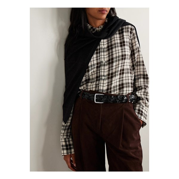 프로엔자슐러 브레이드 크로커다일 이펙트 가죽 벨트 블랙 46376663162913599