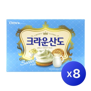 크라운 산도밀크 323g (16개입)x8개