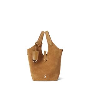 여성 폴로 플레이 스웨이드 스몰 토트 앤 크로스바디(WAPOBAG03520111200)