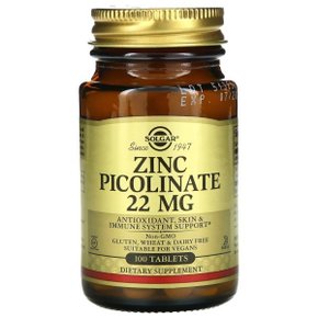 아연 피콜리네이트 22 mg 100 정 유통기한 보장
