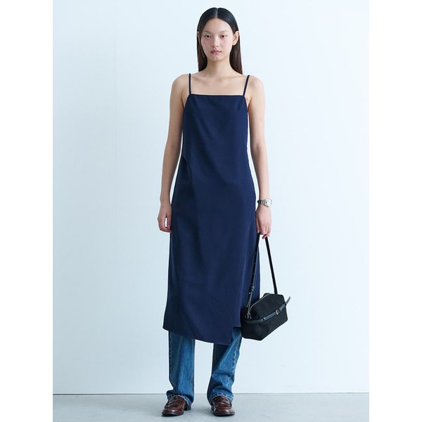 Back Detail Layered Slip Dress  Navy (KE4871M03R)