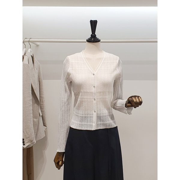 [파주점] 쥬크 주크 쉬어 스트라이프 슬림 가디건 V262KSL937