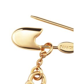 Heart Padlock Safety Pin Brooch