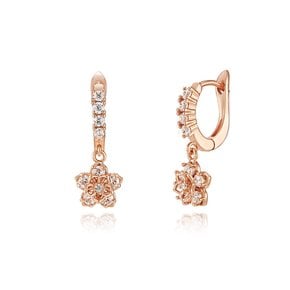 14K 블라썸 큐빅 원터치 귀걸이 (gold pin) ELGPEE426