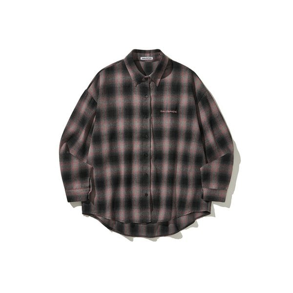 (DUC) Logo ombre checkshirt Pink