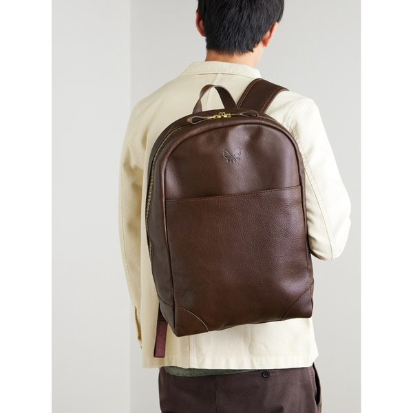 베넷 윈치 로고 디보스드 풀그레인 가죽 백팩 46376663162948015