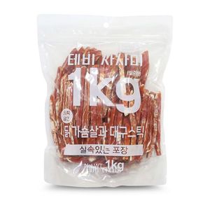 테비 사사미 닭가슴살과 대구스틱 1kg 강아지 간식