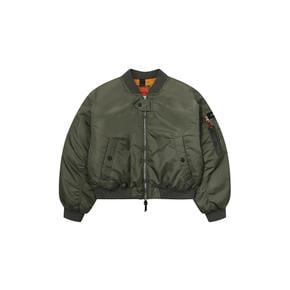 [시흥점] 여성 플라이트 세미 크롭 패딩 점퍼 카키 SDFJPFO06KHK