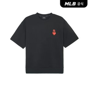 [코리아공식] [MLB] 하트 오버핏 반팔 맨투맨 (2 COLOR)