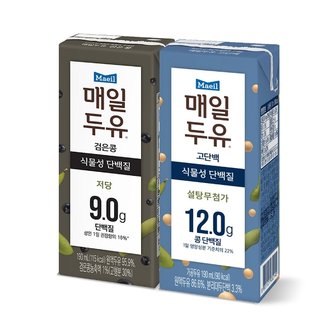 매일우유 매일두유 혼합 검은콩 190ml 24팩+고단백 190ml 24팩