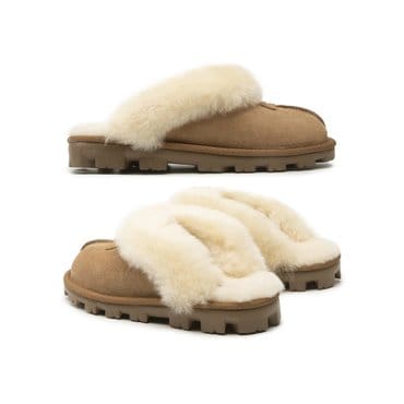 UGG 24FW 코케트 퍼 뮬 슬리퍼 체스넛 5125 CHE