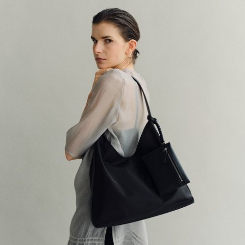 Pulpy hobo bag Nylon Black