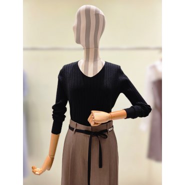 LINE [라인어디션] (N755) 골지 브이넥 풀오버 (NKPOPJ0600)