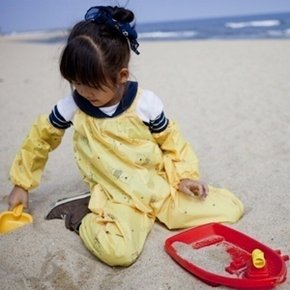 방수 캐릭터 멜빵 놀이복 바다 모래 촉감 미술 수업