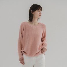 / [WTOP23035] Charm V-neck Knit / ver. pink