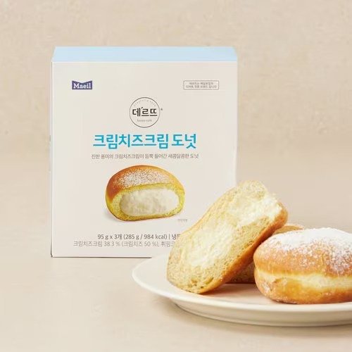 [매일유업 데르뜨] 크림치즈 도넛 3개입