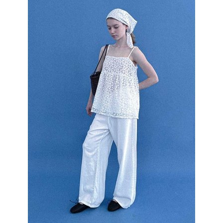 스튜디오 솔트 [25 SUMMER][SALT Label] LINEN DENIM PANTS_CREAM