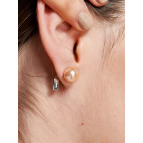 Peach Swarovski FB Silver Earring Ie327 [Silver]