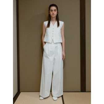 더티스 TUCK DETAIL WIDE  LONG PANTS_TT3S406IV