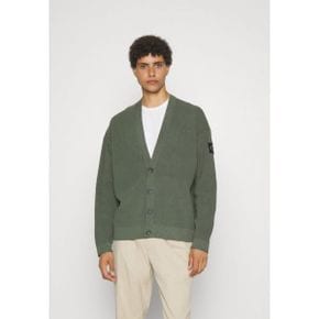 3774347 Calvin Klein BADGE SKATER CARDIGAN - Cardigan thyme