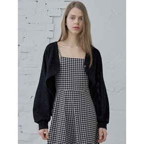 Boucle Knit Bolero - BLACK