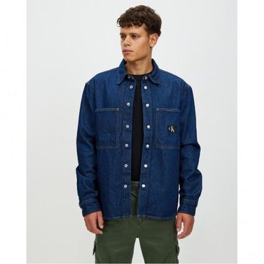 이스퀘어 4375076 Calvin Klein Relaxed Linear Denim Shirt - Rinse