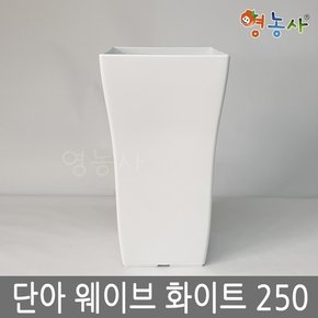 단아 웨이브화분 화이트 250