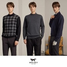 [최신상][Wolsey] 울시 24FW 남성 울블렌디드 니트 3종