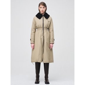 Smock Padding Coat, Beige